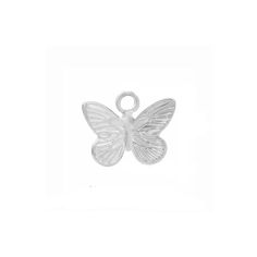 Introducing our Butterfly Charm, a delicate and enchanting addition to your jewellery collection. This charming pendant features the graceful silhouette of a butterfly, capturing the essence of transformation, freedom, and natural beauty. Crafted with meticulous attention to detail, the Butterfly Charm is a symbol of metamorphosis and the fleeting beauty of nature. Its intricate design showcases delicate wings with subtle details that add a touch of elegance to any necklace. Designed to be paire Elegant Butterfly Charms Jewelry, Elegant Butterfly Charm For Gift, Nature-inspired Butterfly Charm Necklaces, Delicate White Gold Butterfly Charm Necklace, Elegant Silver Jewelry With Butterfly Print, Dainty Silver Butterfly Charm Necklace, Dainty Silver Butterfly Necklace With Charm, Dainty Silver Butterfly Necklace, Nickel-free Butterfly Necklace