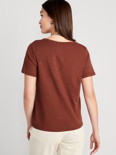 Our EveryWear T-shirts are super-soft, with a comfortable, relaxed fit.  Wear 'em with everything ✔️ Rib-knit V-neck.  Short sleeves.  Lightly enzyme-washed, slub-knit 100% cotton-jersey.  Draped, relaxed fit through body.  Regular length from sh Casual Brown V-neck Top, Relaxed Fit V-neck Graphic Tee, Basic Short Sleeve V-neck Top For Everyday, Basic Everyday Short Sleeve V-neck Top, Casual V-neck Top With Short Sleeves, Casual V-neck Short Sleeve Top, Casual Cotton V-neck Top With Short Sleeves, Casual Cotton Short Sleeve V-neck Top, Casual Short Sleeve Cotton V-neck Top