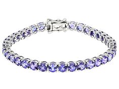 14.00ctw 4.5mm Round Tanzanite Platinum Tennis Bracelet. Measures approximately .18"W. Box clasp with Double Safety. Round Tanzanite Bracelets For Formal Occasions, Formal Tanzanite Round Bracelets, Immune Booster, Tanzania Africa, Gift For Love, Mother Daughter Gifts, Blue Tanzanite, Tanzanite Gemstone, Body Detox