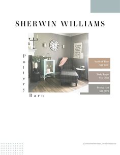 the front cover of sherwin williams's catalog for furniture and home decor