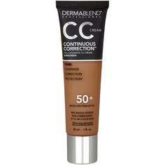 Your all-in-one skincare + coverage hybrid for radiant skin = Dermablend CC Cream. Provides Skin Tone Coverage, Correction & Protection #1 Dermatologist Recommended Coverage Brand, Dermablend brings you Continuous Correction™ CC Cream SPF 50+. This non-comedogenic CC Cream foundation provides skin tone coverage, correction, and protection. SKIN TONE FULL COVERAGE: Weightless and breathable, this CC Cream gives a perfectly balanced and undetectable full coverage without clogging pores or weighing Non Comedogenic Oils, Cream Foundation, Skin Radiance, Dermatologist Recommended, Cc Cream, Makeup Reviews, Uneven Skin, Setting Powder, Colorful Makeup