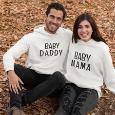 Auntie/Uncle Matching Outfits: Cool Gifts from Nephew/Niece for Birthday - 4Lovebirds White Cotton Hoodie With Name Print, Couples Cotton Hoodie With Crew Neck, Family Cotton Sweatshirt With Letter Print, Couples Cotton Tops With Letter Print, Cotton Sweatshirt With Name Print For Family, Customizable Cotton Hoodie Tops, Cotton Letter Print Sweatshirt For Gender Reveal, Casual Letter Print Sweatshirt For Gender Reveal, Funny Matching Shirts