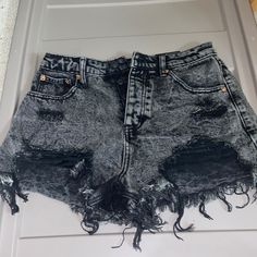 Brand New. All Original Tags And Packaging With Them. Cute Distressed Black Denim Shorts From Fashion Nova. Offers Welcome! Black Denim Bottoms With Built-in Shorts, Trendy Ripped Washed Black Bottoms, High Rise Washed Black Grunge Bottoms, Black High Rise Bottoms In Grunge Style, Washed Black High Rise Grunge Bottoms, Grunge High Rise Washed Black Bottoms, Black Cutoff Grunge Jeans, Black High Rise Grunge Bottoms, Edgy Distressed High-waisted Shorts