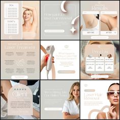 a collage of images showing the different stages of hair removal and how to use it