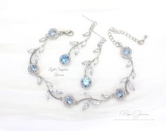 Blue Accesories Jewelry, Dusty Blue Wedding Jewelry, Blue Quince Necklace, Light Blue Wedding Jewelry, Blue Topaz Jewelry Set, Blue Silver Jewelry, Light Blue Jewelry Set, Something Blue Bracelet, Light Blue And Silver Wedding