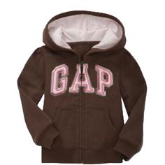 New with Tags Gap Size 5T Zip Front Jersey Lined Hood Embroidered/Applique Logo at Front with Sparkly Detailing Hoodie Gap, Gap Outfits, Gap Hoodie, Arch Logo, Brown Hoodie, Outfit Inspo Casual, Fall Hoodies, Gap Jacket, Toddler Hoodie