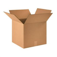 an open cardboard box on a white background