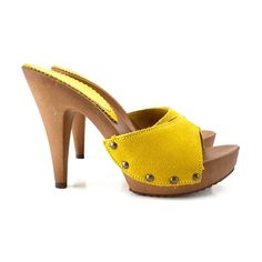 High Heel Clogs, Extreme High Heels, Black Stiletto Heels, Clogs And Mules, Suede Clogs, Best Walking Shoes, Wooden Clogs, Clog Heels, Shoes Comfortable