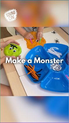 Monster Playdough, Easy Homemade Playdough, Easy Homemade Playdough Recipe, Playdough Activity, Make A Monster, Homemade Playdough Recipe, Playdough Activities, Sensory Crafts