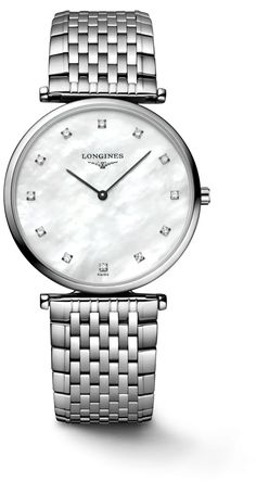 Longines Watch La Grande Classique de Longines L4.709.4.88.6 Free Bracelet, Black Hand, Swiss Made, Slim Case, Metal Bracelets, Luxury Watch, Quartz Movement, Crystal Glass