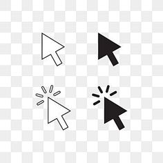 three different types of arrows on a white and black checkered background, with one arrow pointing