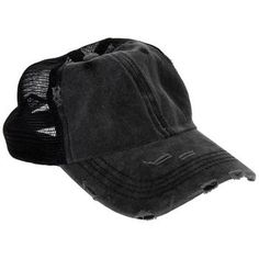 Size: Adult One Size Fits Most Material: Fabric Color: Black Quantity: 1 Add a simple yet stylish accessory to your wardrobe, such as this Vintage Mesh Baseball Cap. This baseball cap boasts a mesh backing with a faded face and a distressed bill, giving it a vintage look! Use the adjustable strap to loosen or tighten it to your liking. Add patches to give this hat a colorful and unique look. Casual Mesh Baseball Cap With Curved Visor, Distressed Visor Baseball Cap, Casual Mesh Back Baseball Cap, Casual Mesh Baseball Cap, One Size, Casual Mesh Baseball Cap One Size, Black Distressed Hat With Curved Visor, Black Distressed Visor Hat, Vintage Black Distressed Baseball Cap, Trendy Distressed Visor Baseball Cap