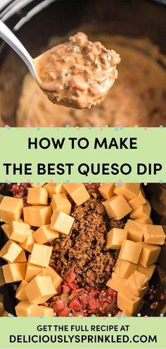 the best slow cooker queso dip with step - by - step photos