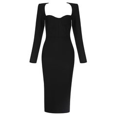 The incredible quality Bandage Dress is suitable for party. cocktail. clubbing. date night. wedding. night out. evening. birthday. dinner. celebrity and so on as you like. If you're wearing this you know you are winning at party!Our Style No.PF2182090%Polyester. 10%SpandexHeight - 68.9"/175cm Bust - 34.6"/88cm Waist - 25.6"/65cm Hips - 36.6"/93cm and wears size SVery StretchyGentle Dry Clean Only Long Sleeve Bandage Dresses For Club, Elegant Corset Dress For Club And Party Season, Long Sleeve Fitted Bodice Bodycon Dress For Date Night, Elegant Fitted Bodycon Dress For Gala, Elegant Long Sleeve Bandage Dress For Party, Fitted Long Sleeve Midi Dress For Gala, Fitted Long-sleeve Midi Dress For Gala, Long Sleeve Bodycon Dress With Fitted Bodice For Party, Midi Length Bodycon Dress For Club And Party Season