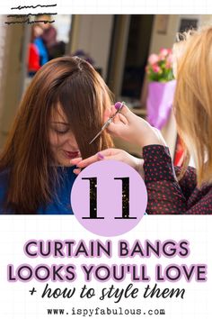 Curtain bangs might be the most flattering hairstyle ever. Check out all of these ways to cut curtain bangs for all hair types, hair lengths, hair styles, plus tips on products to use for each hair type. #curtainbangs #bangs #hairstyles Bang Inspo