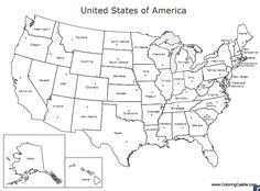 a map of the united states with names