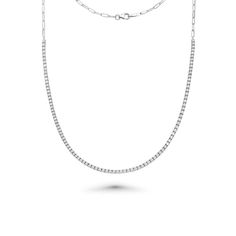 HalfWay Diamond Tennis Necklace & Half Paperclip Chain ( 2.50 ct.) in 14K Gold | Capucelli Classic Link Jewelry With Diamond Accents, Formal Link Necklace With Diamond Accents, Fine Jewelry Diamond Oval Link Necklace, Modern Diamond Chain Necklace In White Gold, Modern Diamond Link Necklace, Modern White Gold Diamond Chain Necklace, Classic Diamond Link Chain Necklace, Elegant Link Necklaces With Single Cut Diamonds, White Gold Link Jewelry With Single Cut Diamonds