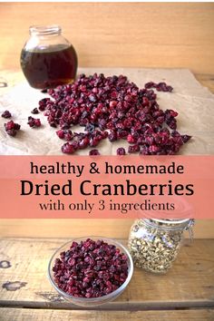 healthy and homemade dried cranberries with only 3 ingredients