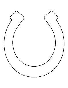 a black and white drawing of a horseshoe