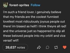 the tweet is posted to someone on their phone, which reads forest - sprites follow