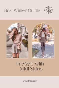 Skirts For Winter, Winter Midi Skirt, Midi Skirt Outfits, Winter Skirt