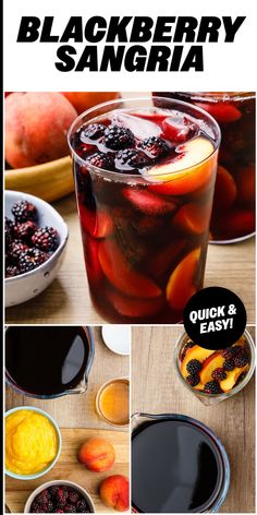 the recipe for blackberry sangria is shown here