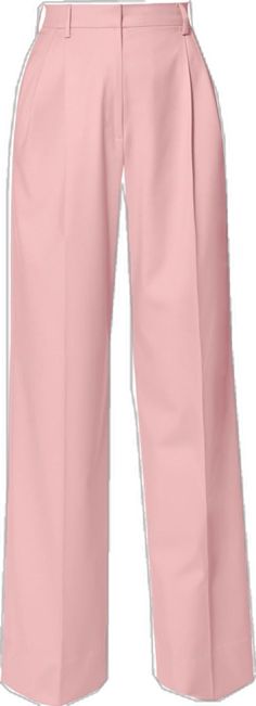 Chic Tailored Pink Pants, Tailored Chic Pink Pants, Elegant Pink High-waisted Wide Leg Pants, Elegant High-waisted Pink Wide Leg Pants, Pink Straight Pants With Welt Pockets, Pink Wide Leg Pants With Pockets, Chic Pink Wide Leg Pants With Pockets, Elegant Pink High-waisted Pants, Elegant High-waisted Pink Pants