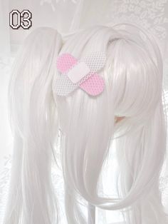 The price is for a hairclip only, others are not included. Cute White Craft Supplies, Cute White Handmade Hair Accessories, Cute Handmade White Hair Accessories, Cute White Hair Accessories With Matching Headband, White Handmade Cute Hair Accessories, Handmade White Headband Hair Accessory, White Handmade Headband, Yami Kawaii Accessories, White Harajuku Style Hair Accessories Gift