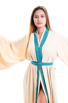 luxury old hollywood kimono robe Cream Wrap Kimono For Spring, Elegant Beige Wrap Kimono, Elegant Long Kimono For Tea Ceremony, Elegant Long Cream Kimono, Elegant Beige Long Sleeve Kimono, Elegant Kimono With Kimono Sleeves For Tea Ceremony, Elegant Cream Kimono With Kimono Sleeves, Elegant Long Sleeve Kimono For Tea Ceremony, Traditional Cream Kimono