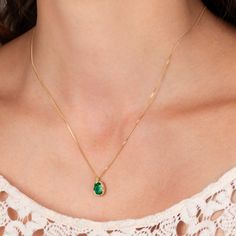 This tiny Emerald is lush and beautiful with a vibrant green. We honored the natural beauty of this gemstones by encasing it in an intricate frame of gold. One of a kind. Technical Details Metal: 18k yellow goldEmerald: 1.88 cts. Pendant Size (not including bail): 10mm x 8.5mmChain: can be worn at 16" and 18"Closure: lobster claspHandmade in New YorkStyle # N-3310-EM Cheap Green Round Pendant Jewelry, Necklaces Emerald, Mixed Metal Bracelets, Textile Necklace, Green Pendant, Green Pendants, Rounded Square, Golden Chain, Emerald Necklace