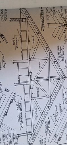 an architectural drawing shows the details of a house and how it's construction is done