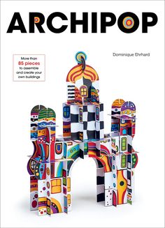 the front cover of an architectural magazine, with colorful architecture on it's cover