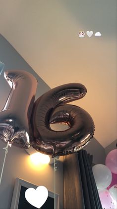 the balloons are shaped like the number six