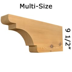 an image of a wooden corbge with measurements for the top and bottom part