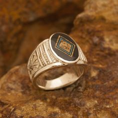 David Rosales Turquoise Creek Inlaid Sterling Silver Ring Buffalo Jewelry, Contemporary Southwest, Arrow Jewelry, Spiny Oyster Jewelry, Ring Inspo, Lapis Jewelry, Black Jade, Men Rings, Black Arrow