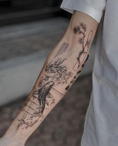 a person with a tattoo on their arm