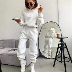 Hello, friends. Welcome to my store ♦ We support drop shipping/wholesale, welcome to contact us to get more information ♦ Product Name: Women Set ♦ Feature:Soft, flexible and comfortable. ♦ Stylish design makes you more attractive, wearing it make you look more fashionable. ♦ Follow us. To be our fans, you may get extra discount for new arrivals! Attention Tips: 1. Please select the size according to the size of the table. 2. There are some color difference due to the light, hope you can understand. 3. 1-3cm error is possible. (If you are not sure of the size, please contact us before payment.) ♦ Wholesale and drop shipping are both welcomed. For wholesale,we will offer discount or fee express shipping which only takes 3-7 days to arrive. For drop shipping,we could send the goods to your c Jogging Pants Outfit Sweatpants, Split Sleeve Top, Orange Suit, Quality Hoodies, Set Outfits, Traje Casual, Hoodie And Sweatpants, Sweatshirt Set, Bamboo Fiber