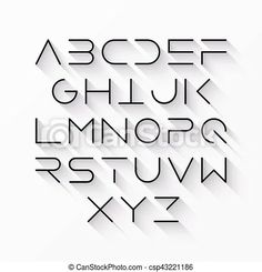 an alphabet with shadow on white background stock photo - 54987162