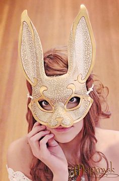 MADE TO ORDER Venetian Rabbit Leather Mask... by Merimask on Etsy Rabbit Mask, Pagan Festivals, Butterfly Mask, Bunny Mask, Mask Masquerade, Masquerade Costumes, Half Mask, Bunny Costume, Venetian Mask