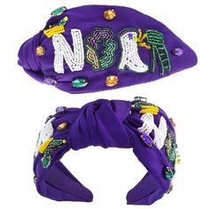 Stand out at the Mardi Gras Parades with these NOLA Mardi Gras Headbands!  Your choice of white or purple Mardi Gras Hair, Mardi Gras Headband, Purple Headband, Soft Fits, Jester Hat, Purple Headbands, Sweet Grace, Purple Beaded, Mardi Gras Gifts