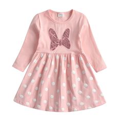 This Sequin Rabbit Design Long Sleeve Top Dress is for kids is a newly designed dress with beautiful color and nice quality. The dresses are super soft and comfy. It's a great gift for your girls.Features: Sequin rabbit design print. Knee-length dresses. O-neck collar. Comfortable to wear. Casual style. Fabric & Care: Made of high-quality cotton. Machine wash is applicable. Do not bleach. Size Chart (inches):Please order one size bigger for a better fit, especially if your measurements are in-be Long Sleeve Pink Dress For Dress-up, Playful Cotton Winter Dress, Cute Long Sleeve Pink Dress, Pink Princess Dress For Winter, Pink Princess Cotton Dress, Pink Princess Style Cotton Dress, Pink Playful Winter Dress, Playful Pink Winter Dress, Playful Pink Easter Dress