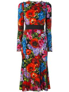 Dolce Print Silk Dress, Gucci Dress, Silk Cocktail Dress, Dolce Gabbana Dress, Runway Dresses, Silk Print Dress, Bow Detail Dress, Dolce E Gabbana, Long Sleeve Floral Dress