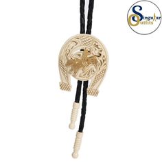 Bola Tie, Homesteading Animals, Western Bolo Tie, Bolo Ties, Engraved Metal, Bolo Tie, Rustic White, Nickel Silver, Braided Leather