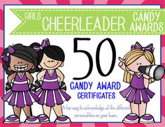 CHEERLEADER - girls - Candy Award Certificates... by ARTrageous Fun | Teachers Pay Teachers Cheerleading Awards Certificates, Cheer Awards Certificates, Cheer Award Ideas, Cheerleading Basics, Candy Awards, Cheerleading Chants, Coaching Quotes Leadership, Cheer Awards, Candy Bar Awards