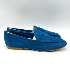 Aerosoles Women's Hour Blue Suede Leather Slip On Loafers. Women's Size 11 Regular / Medium Width. Condition: New Without Box. New To Poshmark? Sign Up Using Invite Code: Tentoday For $10 Off Your Purchase! Blue Leather Sole Slip-on Moccasins, Blue Slip-on Moccasins, Blue Closed Toe Slip-ons With Leather Sole, Blue Slip-on Loafers For Fall, Blue Leather Loafers For Fall, Blue Slip-on Loafers With Rubber Sole, Blue Slip-on Moccasins For Spring, Blue Moccasins For Spring With Flat Heel, Blue Spring Moccasins With Flat Heel