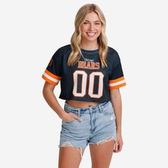 Chicago Bears Womens Gameday Mesh Crop Top FOCO Mesh Texture, Logo Display, Mesh Crop Top, Team Name, Chicago Bears, Team Names, Green Bay Packers, Pittsburgh Steelers, Bold Fashion