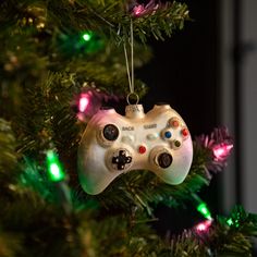 Video Game Controller Ornament - White Party Rock Ornaments Holiday - Ornaments Rock Ornaments, Donut Ornament, White Video, Ornament Party, Company Christmas Party, Sprinkle Donut, Saint Nick, Santa Head, Metal Cuff Bracelet