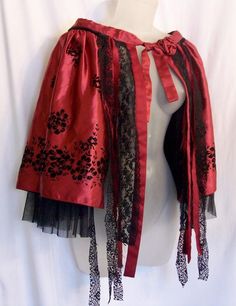 Hip skirt wrap skirt festival capelet cape poncho red | Etsy Red Witch Costume Diy, Arctiid Moth, Bram Bsd, Silly Outfits, Red Outfits For Women, Script Analysis, Witch Costume Diy, Making Outfits, Black Top Outfit