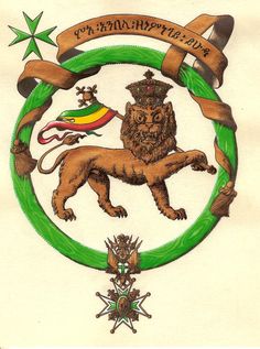 a drawing of a lion with a crown on it's head, surrounded by other symbols