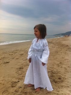 Summer Dress by BuBuCouture on Etsy White Cotton Tunic Dress, Casual Cotton Peasant Dress For The Beach, Spring Beach Cotton Peasant Dress, Spring Cotton Peasant Dress For Beach, Cotton Peasant Dress For Beach In Spring, Cotton Peasant Dress For Spring Beach Days, Cotton Peasant Tunic Dress, White Embroidered Cotton Dress For Daywear, White Cotton Embroidered Dress For Daywear